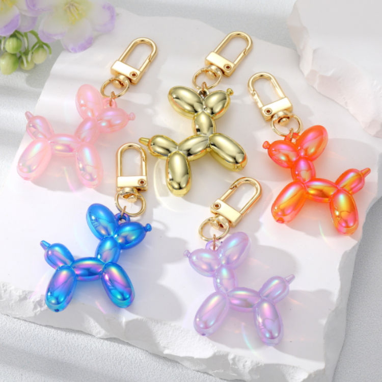 Keychain Cute Balloon Dog Women Creative Couple Keychains Jewelry Car Key  Chain Charms Pendant Personalized Accessories Gifts