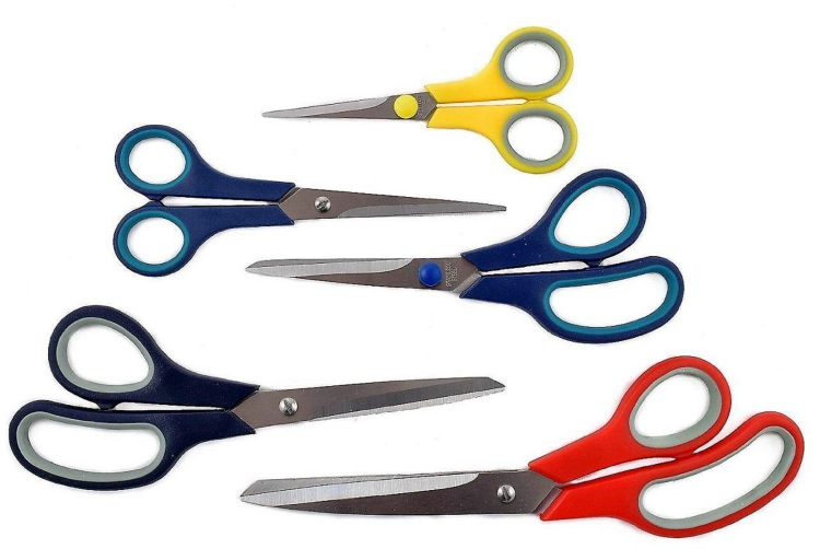 Fabric scissors,professional tailor's scissors, pinking scissors for fabrics  for sewing by the meter, stainless steel zigzag scissors with comfort grip  for children, adults, paper scissors 