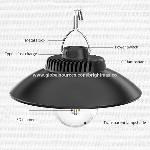 Waterproof LED Camping Lamp Multi-Functional Atmosphere Light Type-C  Charging Hanging Lamp Outdoor Light - China Rechargeable Light, Camping  Light Rechargeable