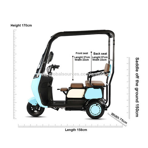 Triciclo electrico cheap dos plazas