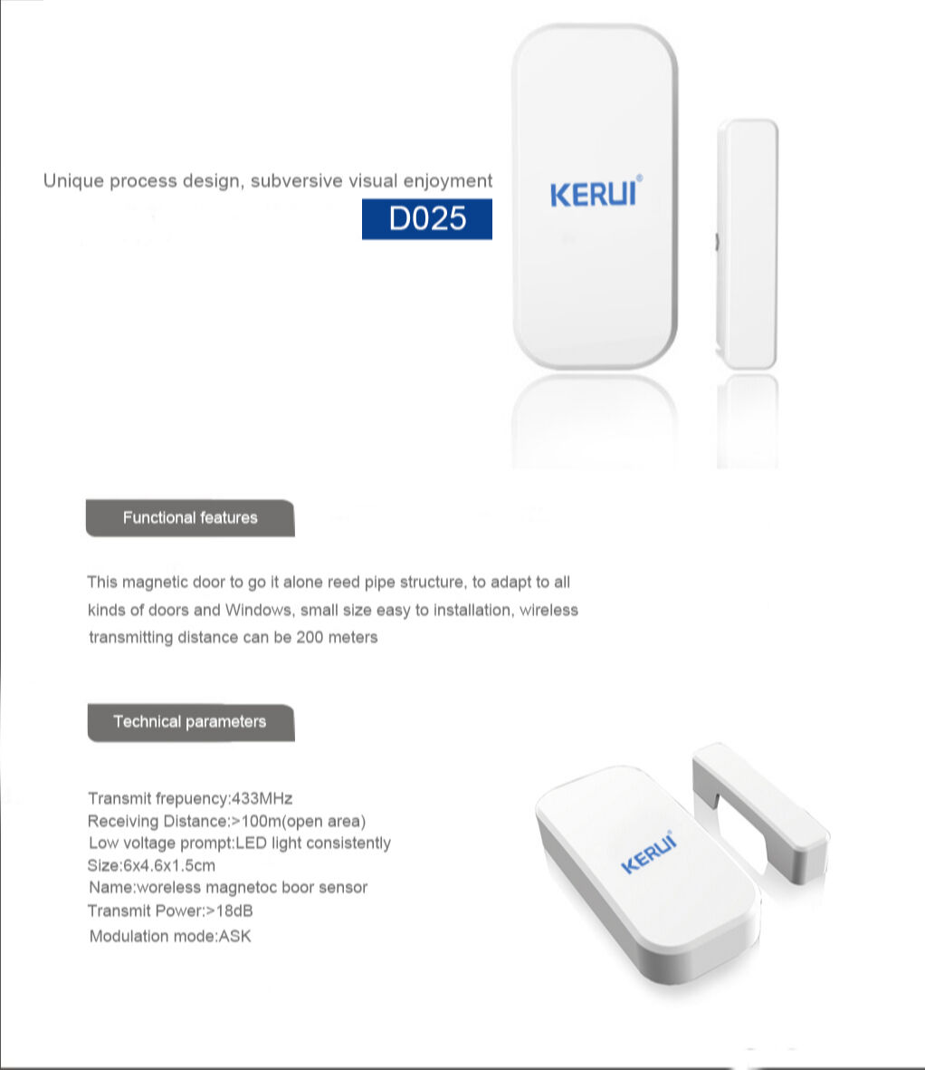 Factory Direct High Quality China Wholesale Kerui Wireless Door Window