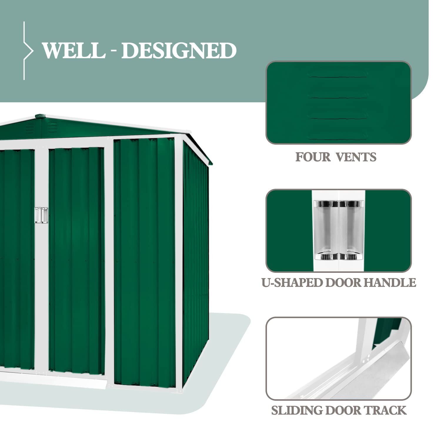 Buy Wholesale China Assembly Metal Garden Storage Shed House Container