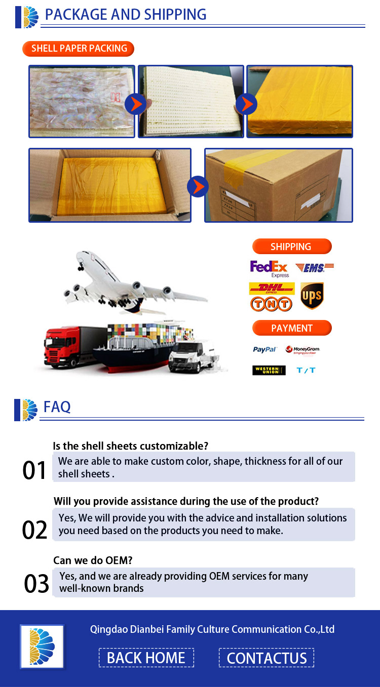 Customizable Mother Of Pearl Shell Veneer Paua Abalone Paper Laminate ...