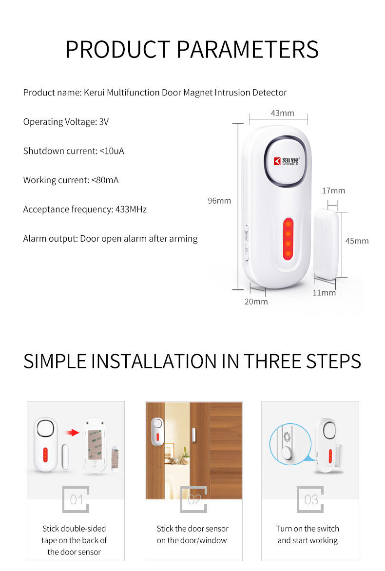 Buy Wholesale China Intelligent Infrared Sensor Door And Window Sensor