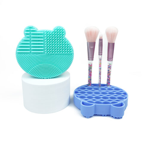 Cosmetic Brush Cleaning Bowl Silicone Puff Storage Rack Beauty Egg Cleaning  Artifact Drying Tool Set - AliExpress