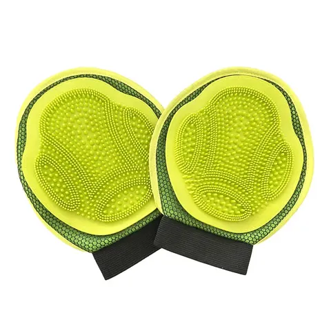 Guantes de Baño y Masaje para Mascotas Perros y Gatos de Silicona Doble Cara Antiarañazos para Aseo