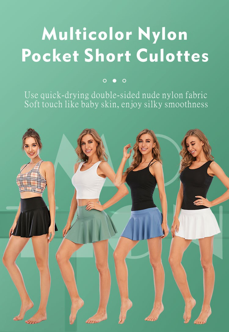 Comes With Bottoming Anti-lighting Pocket Fitness Dance Yoga Short Sports  Culottes Pleated Nude Sense Tennis Skirt - China Wholesale Girls Dance  Short Skirt $8.8 from Wanran International Trade Co., Ltd. |  Globalsources.com