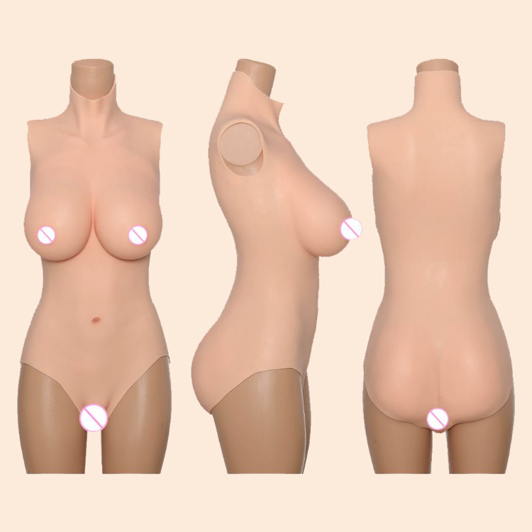 Best Deal for Silicone Crossdressing Bodysuit Fake Vaginal Suit Breast