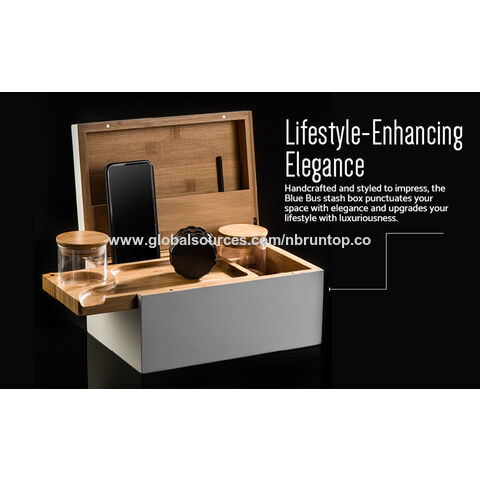 Wooden storage box with sliding lid - Wholesale Bamboo Products  Manufacturer