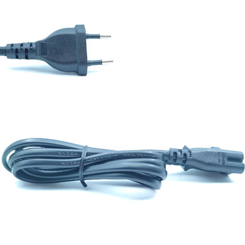 GEN Câble d'alimentation, Noir, Connecteur C7 / Europlug, 250 V / 2,5 A,  1.8m