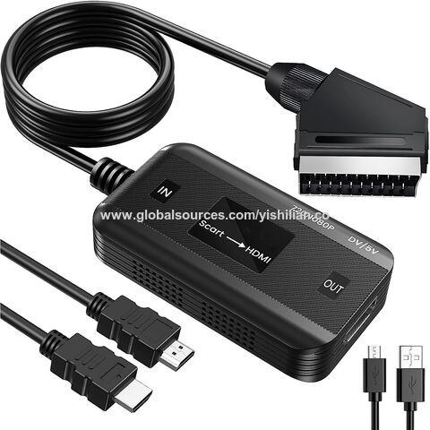 Compre 1080p Scart Al Convertidor De Cable Hdmi Con Scart Y Cables