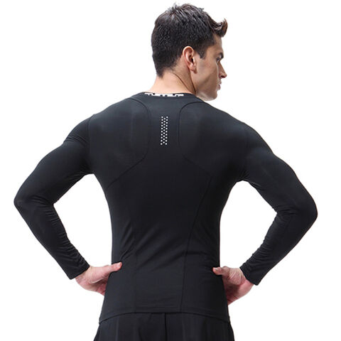 Compre Camisetas Deportivas Para Hombre, De Manga Larga Para Correr, De  Secado Rápido, Para Entrenamiento, Camisetas De Gimnasio Para Hombre y  Camiseta De Gimnasio Para Hombre de China por 4.93 USD