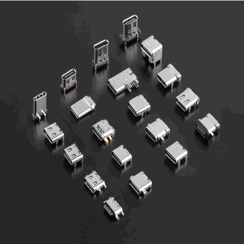 MUP Gerade/Vertikal Typ USB C Buchse Hybrid rechtwinkliger Anschluss, 24PIN, Micro USB-Steckverbinder