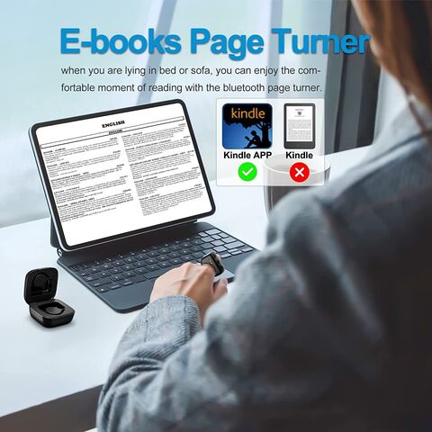 Télécommande Bluetooth pour Tiktok Page Turner, anneau de défilement pour  Kindle App Page Turner avec étui de charge