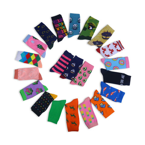 Calcetines al por mayor de algodón, servicio de fabricante, calcetines casuales personalizados creativos con logo para hombres, calcetines divertidos y originales