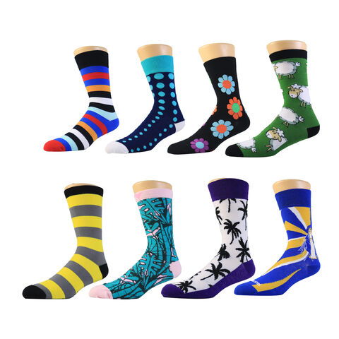 Calcetines al por mayor de algodón, servicio de fabricante, calcetines casuales personalizados creativos con logo para hombres, calcetines divertidos y originales