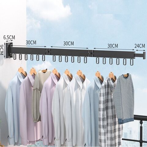 Flexible Wall Hanger Clothes Drying Rack Laundry Rope Retractable  Clothesline US