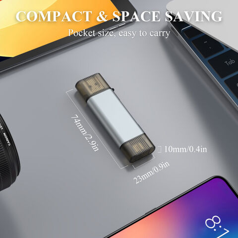 Lecteur pour carte mémoire SD et Micro SD - USB 3.1 Type-C et Type-A