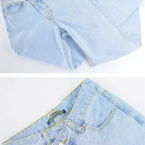 Pantalones vaqueros de moda para mujer, estilo boyfriend holgado con diseño cruzado, para chicas altas, rectos, modernos, estilo mom jeans.
