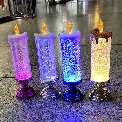 Nouvelles Veilleuses Décoratives Européennes Artisanales, Lampes de Nuit LED Souvenirs Touristiques, Bougies en Cristal de Rêve Colorées et Tendance