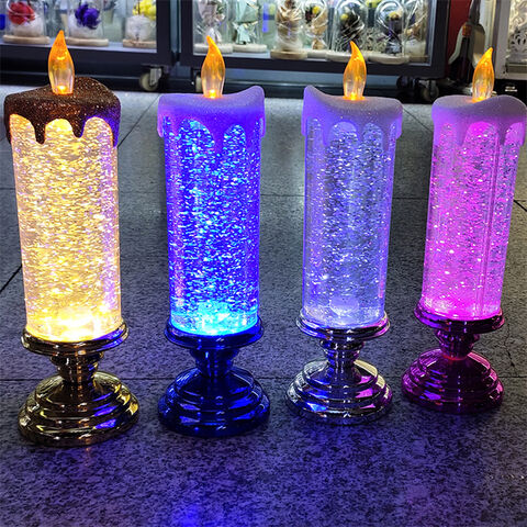 Nouvelles Veilleuses Décoratives Européennes Artisanales, Lampes de Nuit LED Souvenirs Touristiques, Bougies en Cristal de Rêve Colorées et Tendance
