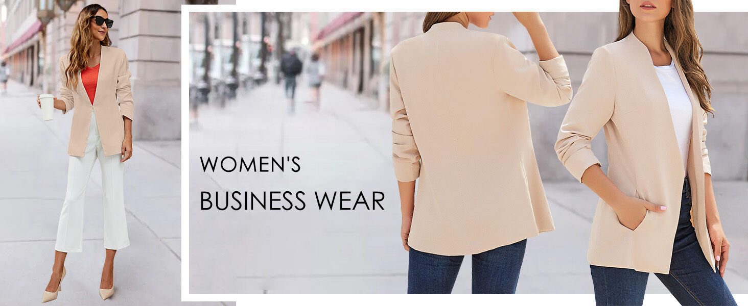 Big Sale Tailored Women's Office Coat Set Streamlined Slim-fit Long ...
