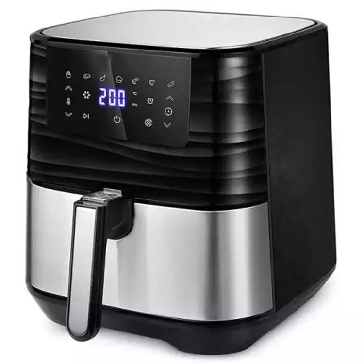 Air Fryer Oven with Customizable Shake Reminder, Additional Accessories,  Nonstick and Dishwasher-Safe Detachable Basket, 100 Paper Plus 1100+ Online  Recipes, 5.8QT, Stainless Steel 