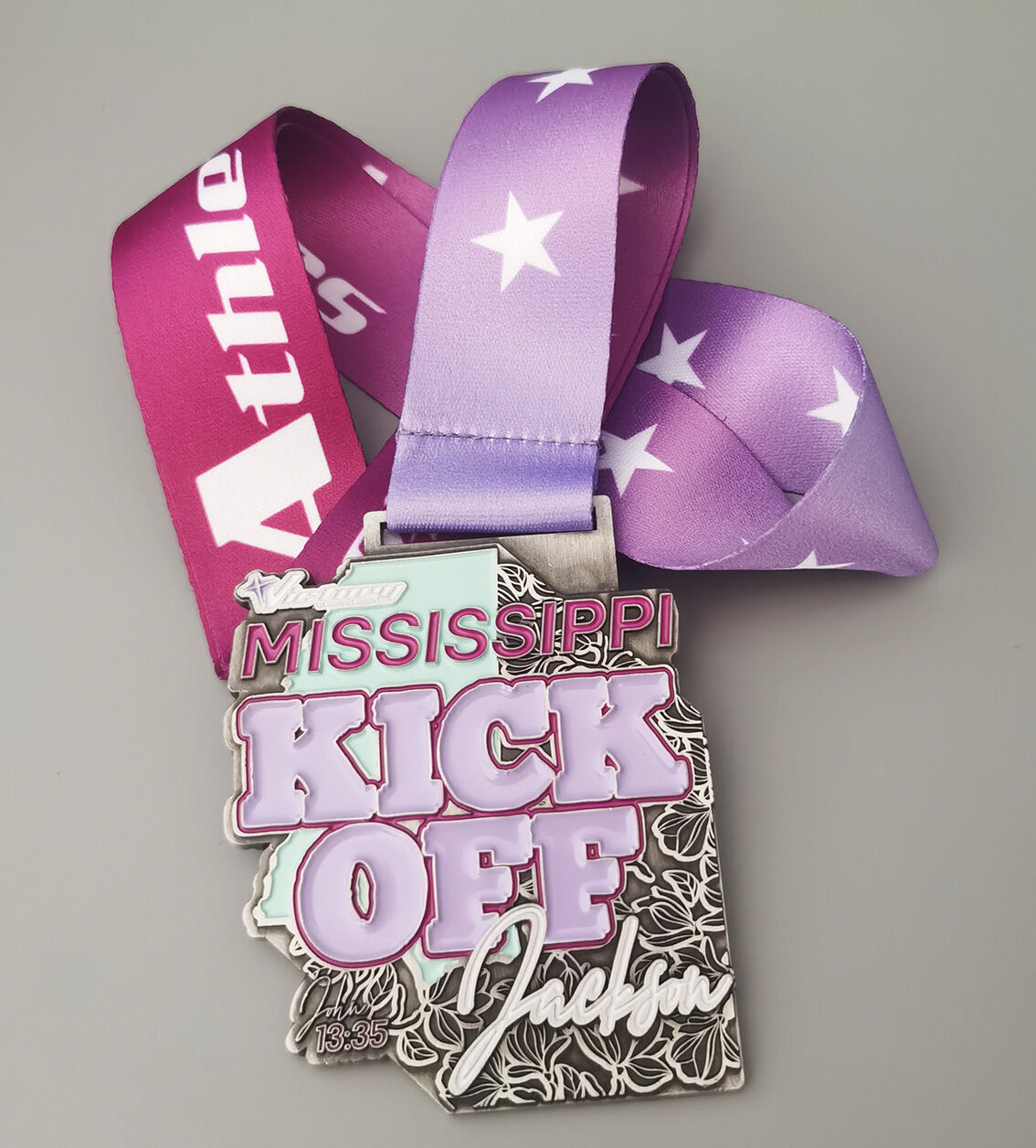 Buy Wholesale China Antique Silver Medal For Victory Cheer Mississippi Kickoff Sport Medal