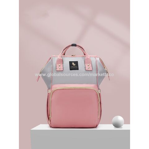 Bolsa de pañales, mochila multifuncional impermeable de viaje, bolsa de  maternidad para bebé, cambiador de pañales color rosa