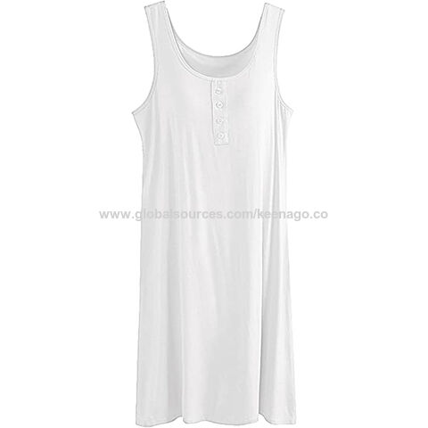 Compre Oem Fabricação Vestido Feminino De Deslizamento Médio Para