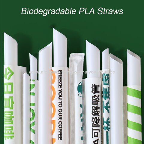 Pajitas de Papel Desechables con Impresión Personalizada, Envoltorio Individual, Biodegradables, Venta al por Mayor, Pajitas Ecológicas de Papel para Bebidas con Cajas