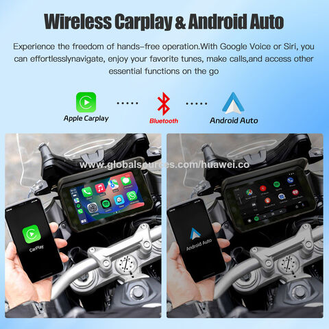 Acheter Écran tactile IPS Portable de 5 pouces pour moto, moniteur étanche  IP65, sans fil, Carplay, Android Auto, navigateur GPS, caméra de tableau de  bord