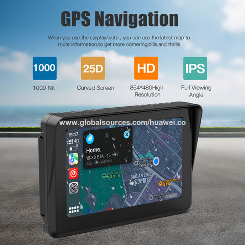 GPS portable pour moto, navigation, écran Carplay, moto sans fil