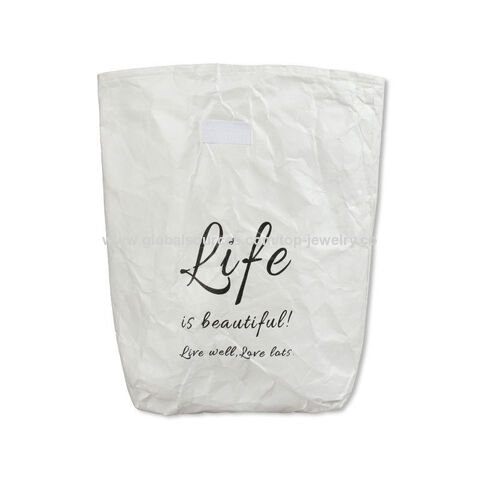 Free Sample Waterproof Brown Tyvek Insulated Cooler Picnic Tote Bag Kraft Paper Thermal Lunch Bag