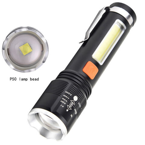 Multifunction Flashlight Lampe Torche – Rechargeable USB – Projecteur  Portable - Batterie Intégrée à prix pas cher