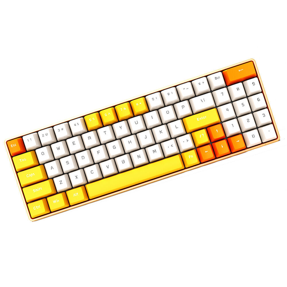 Wired Mechanical Keyboards, 69keys Double Injection Keycaps Rainbow ...