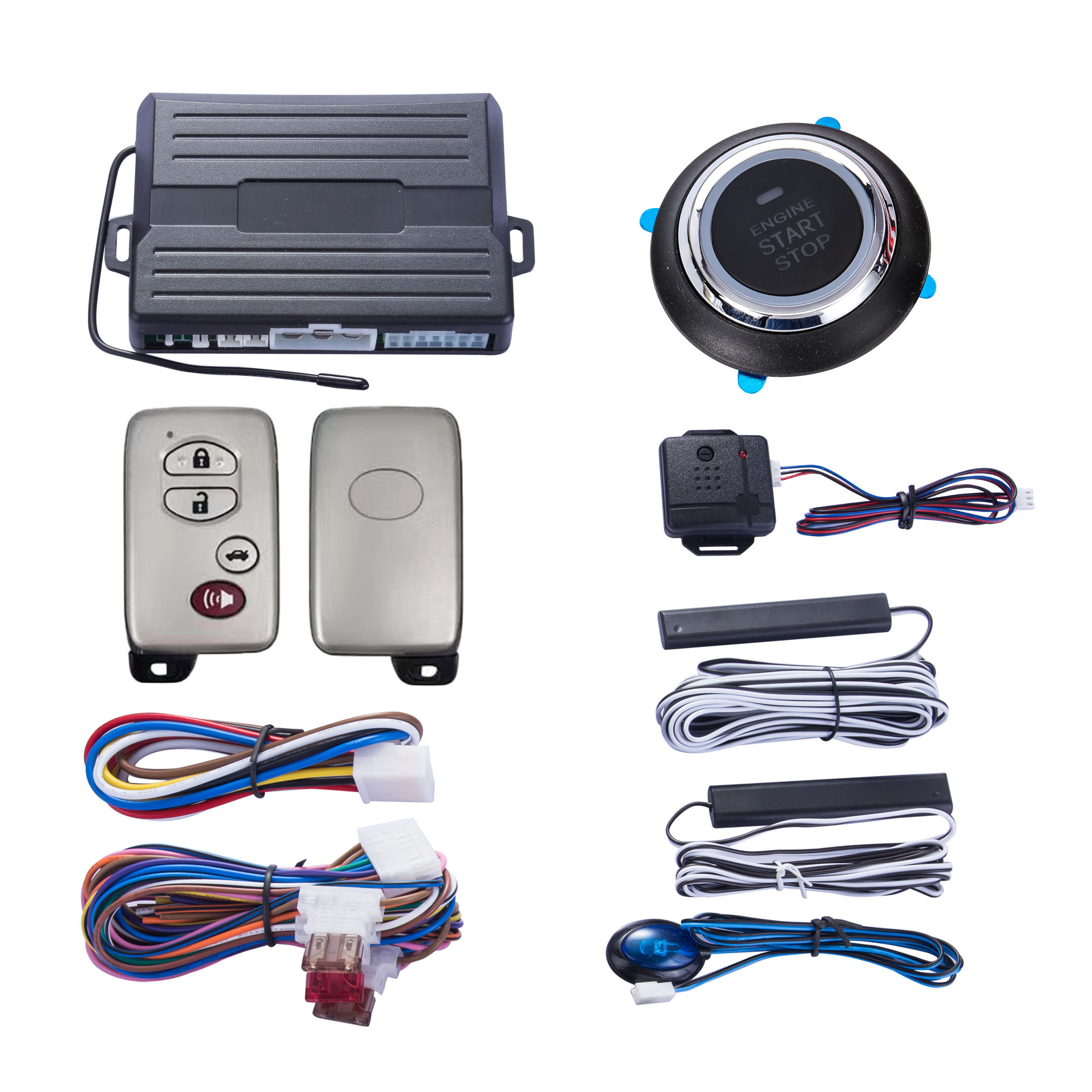 Pke Push Start Button Smart Engine Start Car Security System Remote Engine Start Stop Car Alarm Auto Electronics Passive Keyless China Wholesale Pke Push Button Engine Estart 35 from Kingdom Security ...