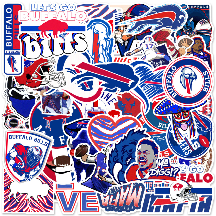 Buffalo Bills Circle Logo Vinyl Decal / Sticker 5 sizes!!