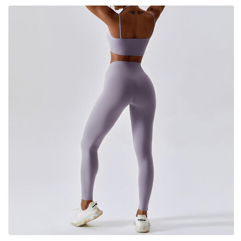 Bulk-buy Plain Color Women Butt Lift Yoga Shorts Set Gym Outfits