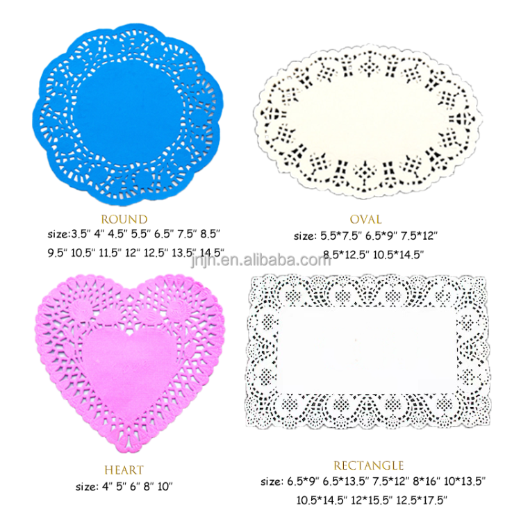 Disposable White Heart Shaped Paper Doilies - China Heart Paper