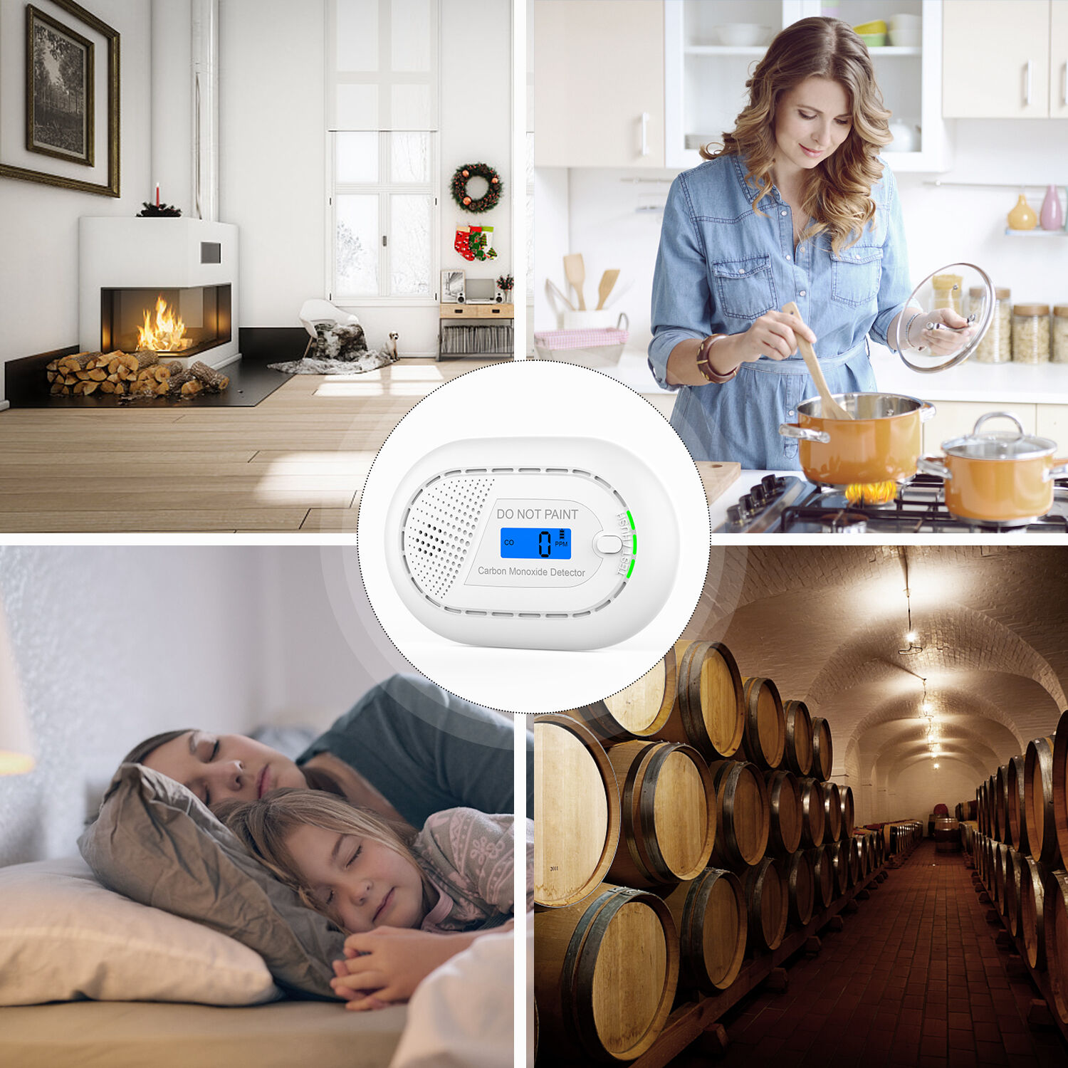 Fire And Alarm - Digital LED Display, Battery Powered, Voice Alerts Carbon Monoxide Detector - Foto 8