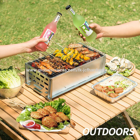 Barbecue Sphérique Mini Noir - Gril De Table, Diamètre 30 Cm, Hauteur 45 Cm, Pour Pique-nique Et Camping