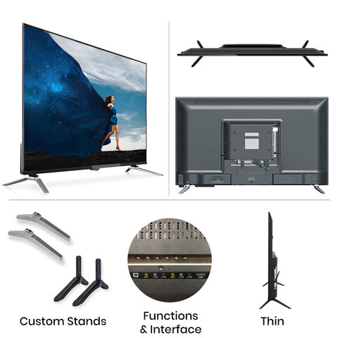 China Factory Cheap Flat Screen Televisions 65 75 Inch multiple language  wifi Smart tv Android LCD