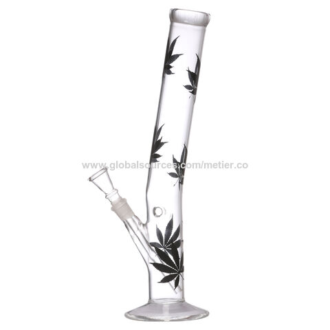 14 Inch Large Ceramic Clear Tobacco Water Boroslicate Glass Pipe