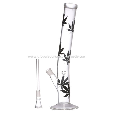 14 Inch Large Ceramic Clear Tobacco Water Boroslicate Glass Pipe