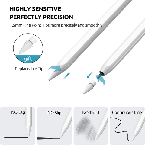 Aktiver Typ-C-Ladestift mit 4 Indikatorleuchten, magnetischer Stift für Apple iPad - Großhandel