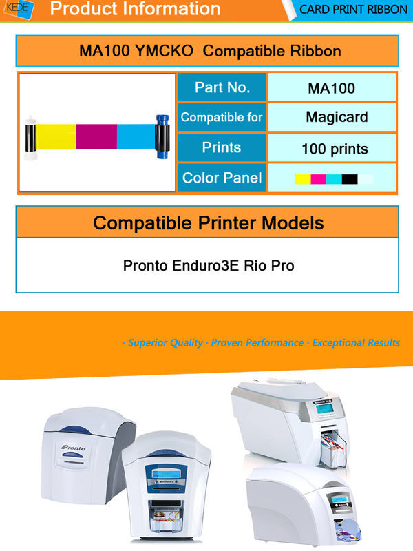 Magicard MA100YMCKO Pronto Color Ribbon - 100 Prints