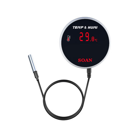 WiFi Temperature Sensor W/ External Probe For Tuya Temperature Humidity- Monitor