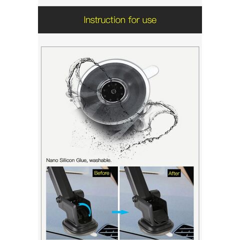YESIDO C23 Suporte Universal Flexível de 360 Graus para Celular de Carro, Caminhão, Painel