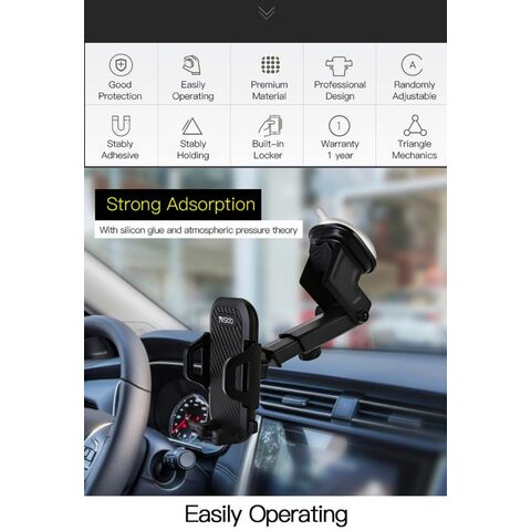 YESIDO C23 Suporte Universal Flexível de 360 Graus para Celular de Carro, Caminhão, Painel
